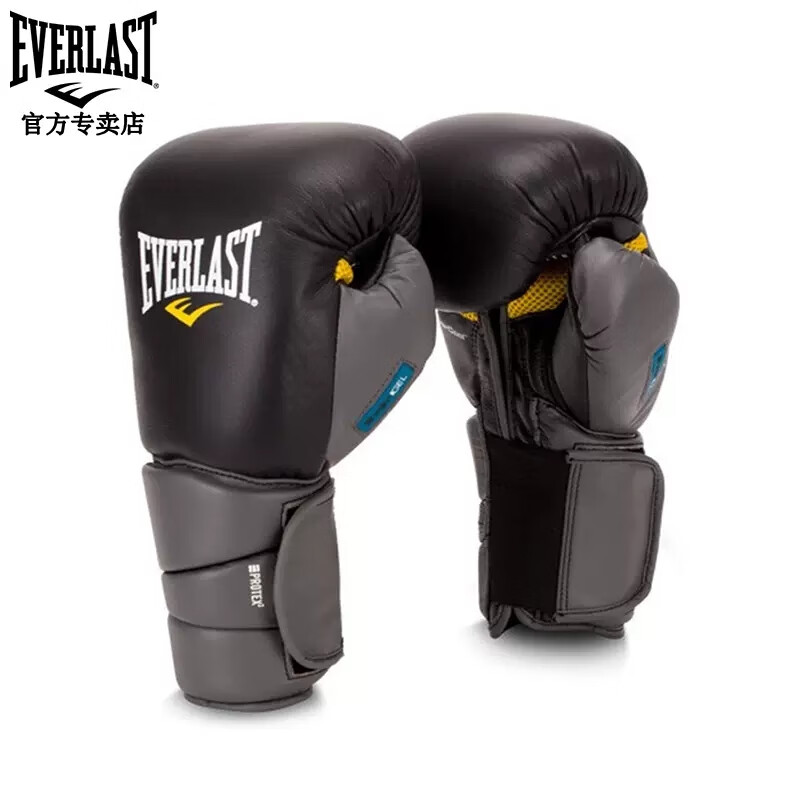 EVERLAST PROTEX3凝胶缓冲拳击泰拳格斗散打沙袋重拳拳套手套 12OZ