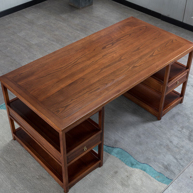 渺帆书法书桌书画案桌书画桌中式书法桌实木画案书画桌南榆木书桌仿古