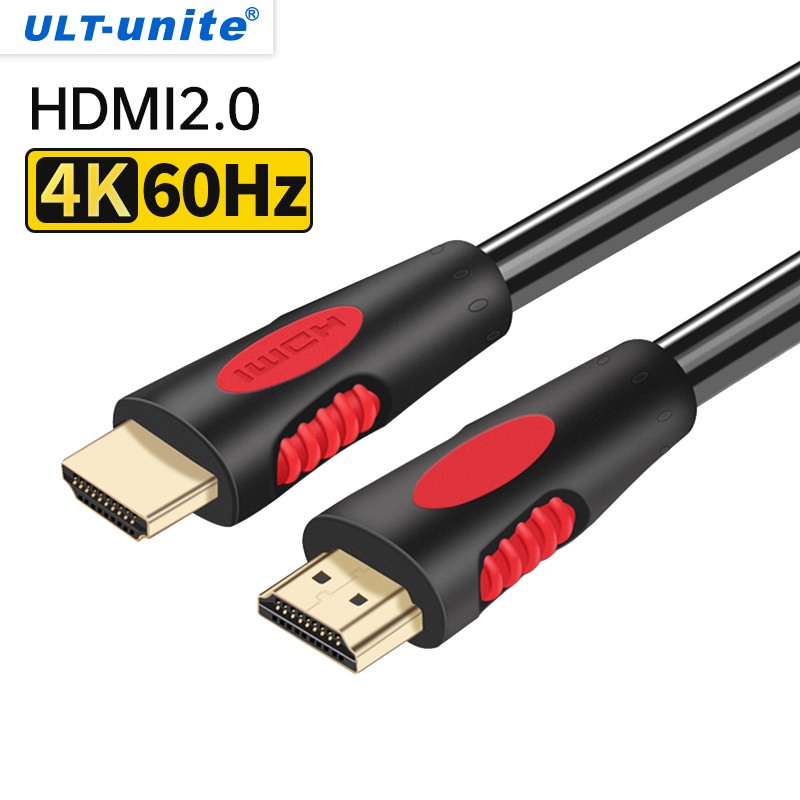 171186/ULT-unite HDMI线2.0版4K数字高清线3D视频台式笔记本电脑机顶盒电视显示器投影连接线 1.5米【4K高清豪华款】黑红
