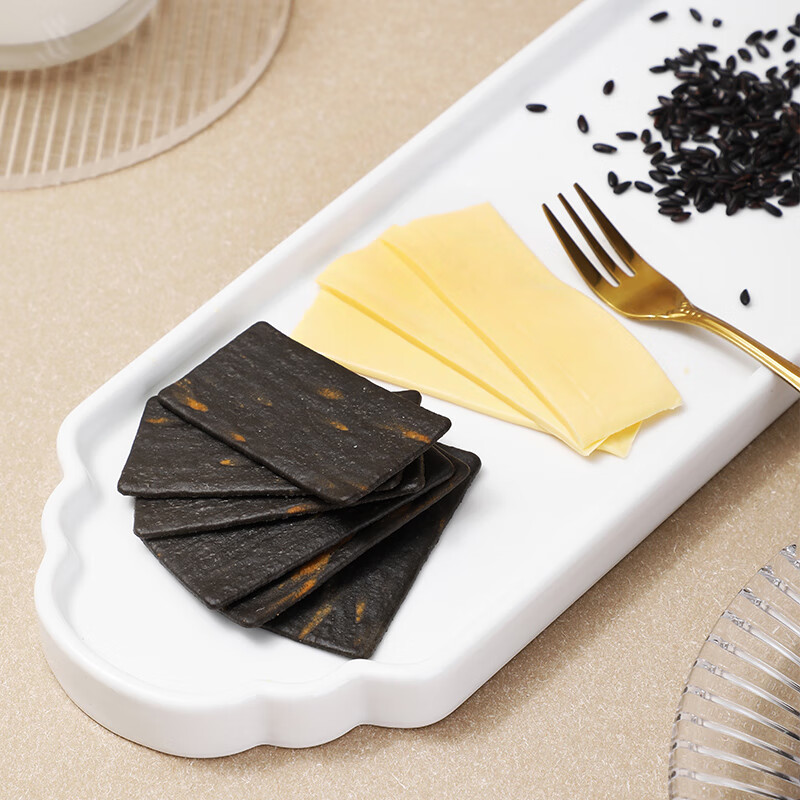 煌记岩烧芝士薄脆饼干咸味薄饼黑金芝士休闲小零食孕妇办公室小吃解馋 黑金芝士脆120g*1盒