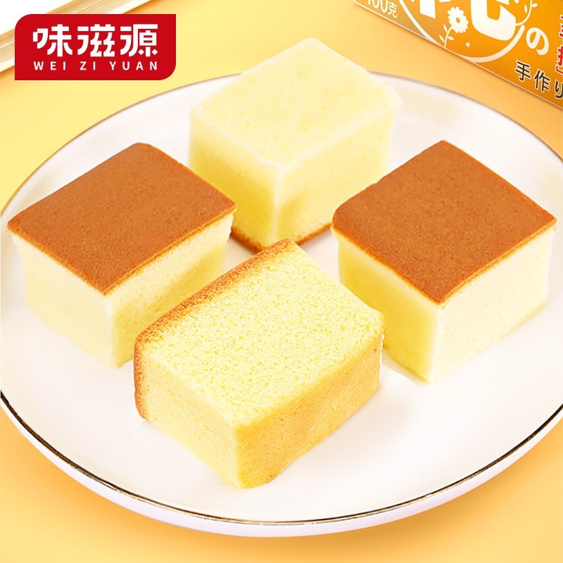 味滋源纯蛋糕面包早餐速食解馋办公零食小吃休闲食品 400g/箱 2件