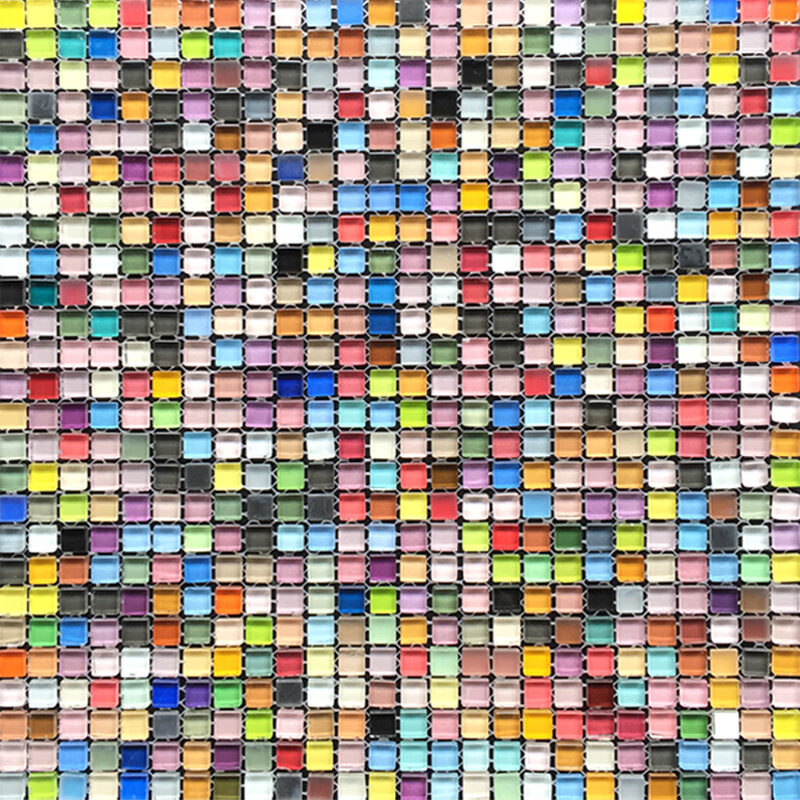 恰冠糖果五彩水晶彩色马赛克背景墙卫生间幼儿园公园浴室墙砖 10mm