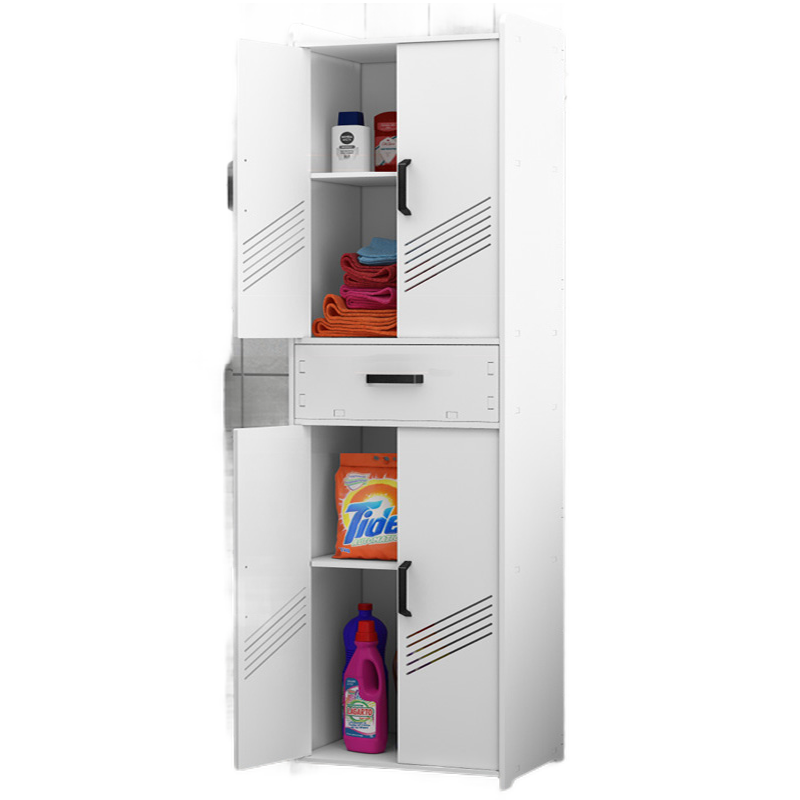 北屿 浴室用品置物柜落地式收纳柜卫生间厕所马桶边柜洗手间纸巾储物柜现代简约风 卫生间立柜 斜纹款150X50X30