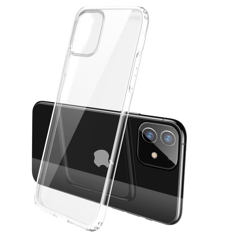 亿色适用苹果11手机壳iPhone11保护套超薄高透全包边防摔透明硅胶软壳升级气囊简约男女款剔透白