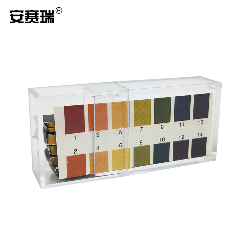 安赛瑞 ph广泛试纸 1-14ph酸碱度试纸 水质检测试纸 盒装 100片/盒