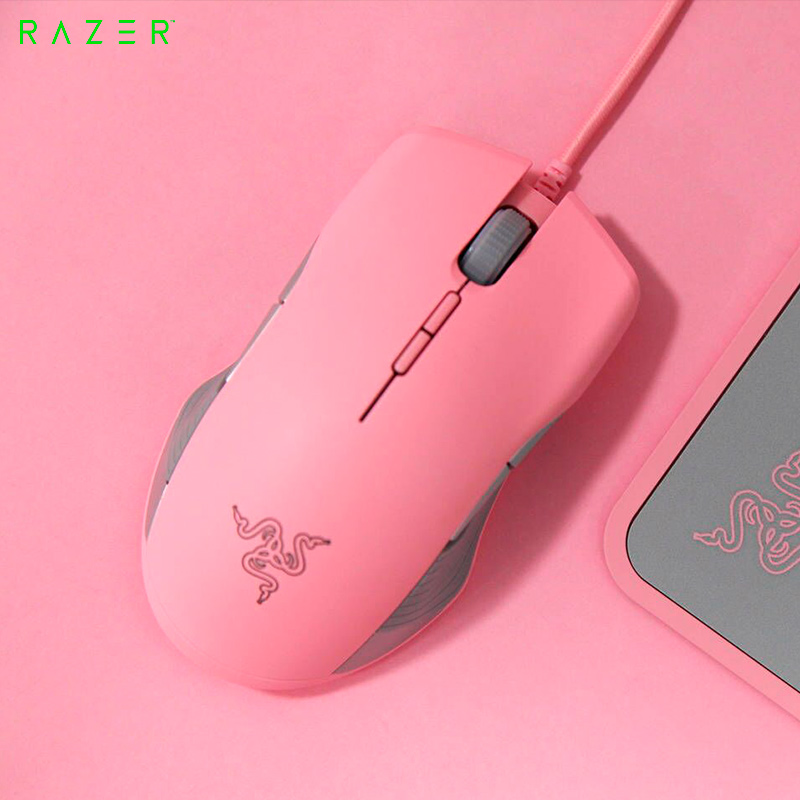 雷蛇(Razer) 锐蝮蛇竞技版 鼠标 有线鼠标 游戏鼠标 女性鼠标 双手通用 RGB 电竞 粉晶 16000DPI