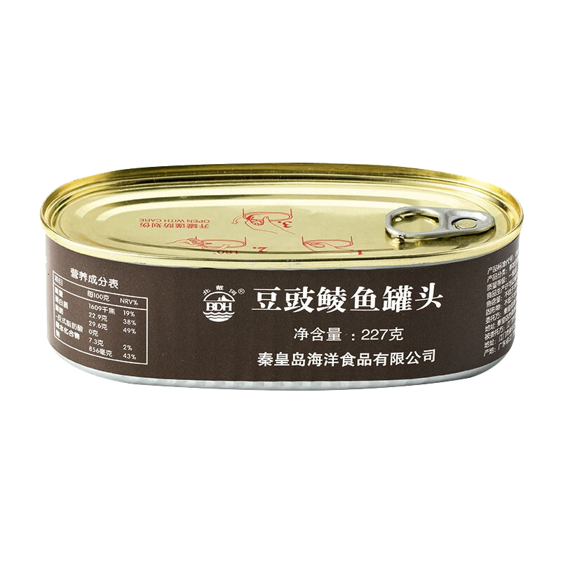 北戴河（BDH） 北戴河海鮮魚(yú)類(lèi)罐頭豆豉鯪魚(yú)黃花魚(yú)即食下飯熟食戶(hù)方便年貨節 豆豉鯪魚(yú)罐頭227g*24罐（整箱）