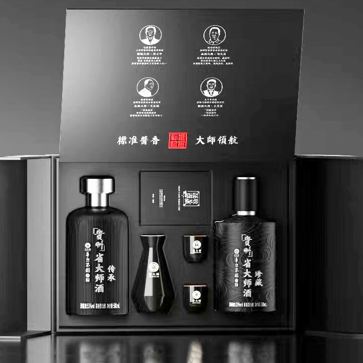 省大师酒 传承·珍藏 53度 酱香型白酒 500ml*2瓶 礼盒装 中秋 商务送礼 53%vol 500mL 2瓶 |传承·珍藏