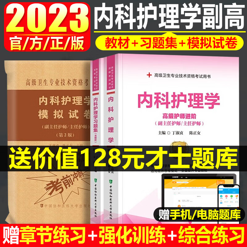 2023年内科护理学副高高级职称考试书高级护师进阶教材+习题集 +模拟试卷试题集副主任护师主任正高副高职称考试书全套3本