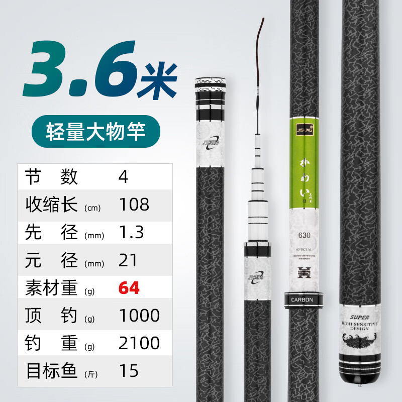 小早川鱼竿碳素高端19调综合鱼竿手杆7.28.