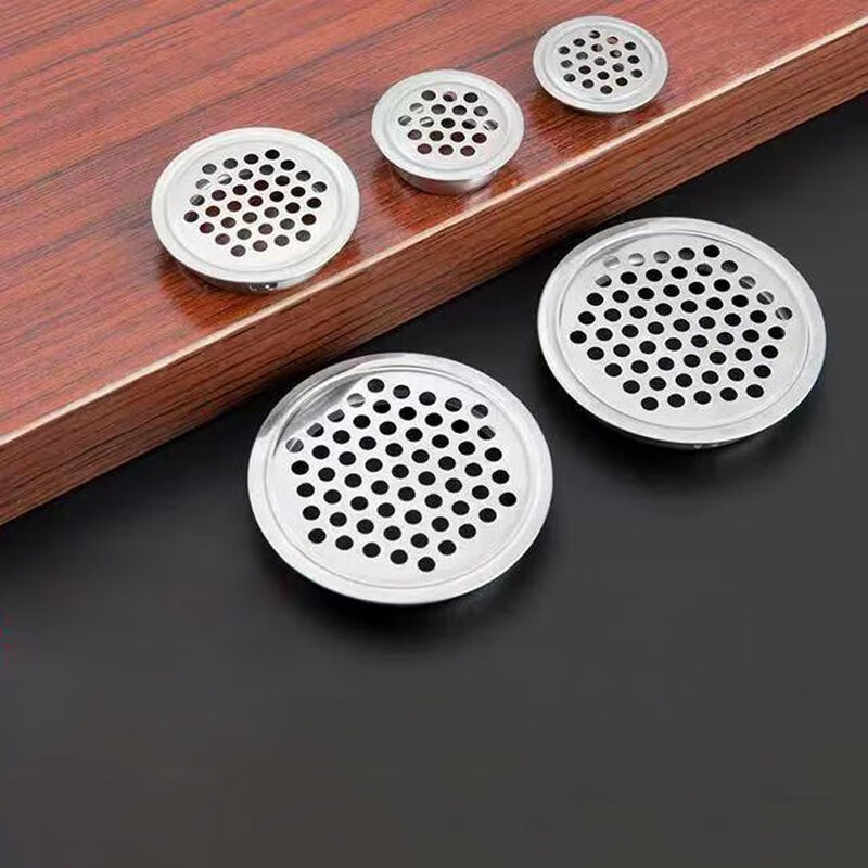 家柏饰不锈钢透气孔鞋柜排气盖橱柜门板散热通风网柜子孔盖衣柜出气孔