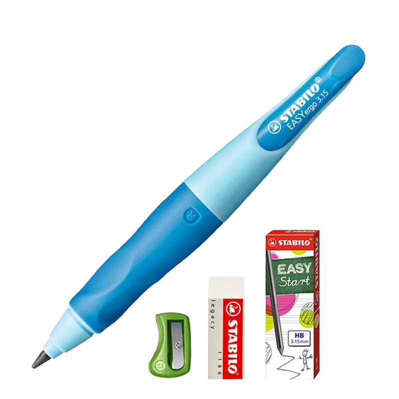 德国思笔乐（STABILO）自动铅笔握笔乐胖胖笔儿童正姿笔思比乐小学生一年级专用活动铅笔3.15mm 深浅蓝
