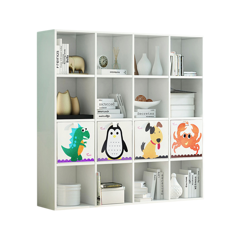 爱沐歌 书柜书架收纳柜子储物柜置物柜玩具收纳架整理架客厅自由组合格子柜北欧 1x2单层柜(不含收纳盒)