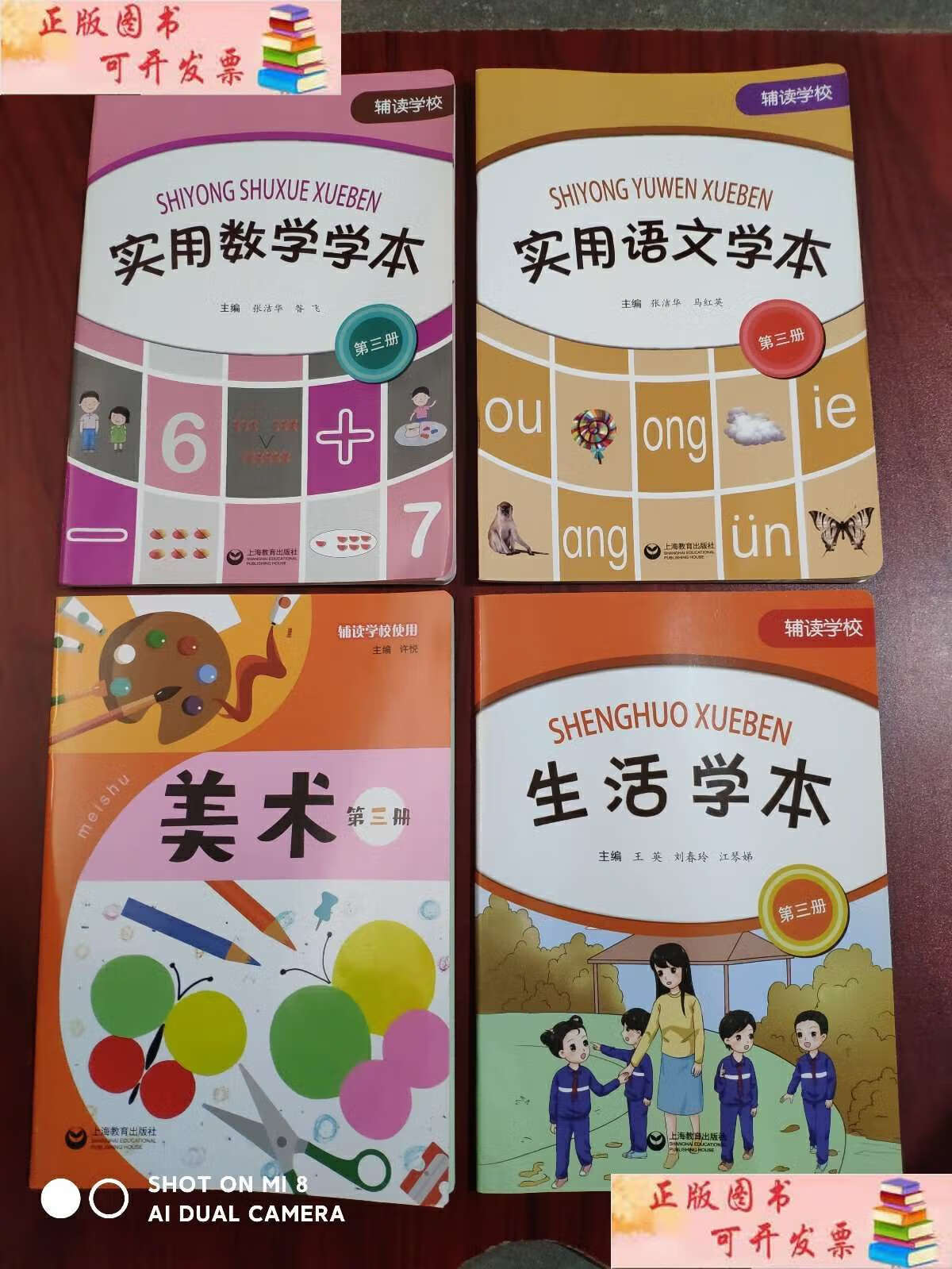 【二手9成新】辅读学校,实用语文学本,实用数学学本,生活学本,美术,第