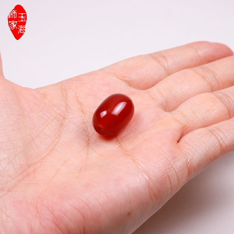 巴西红玛瑙桶珠腰珠diy配件时尚百搭玉髓玉石