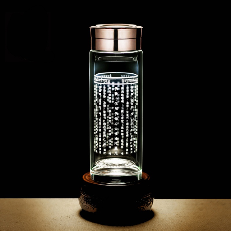 翼荏心经水晶杯子大悲咒水杯水晶杯活水杯准提咒杯佛杯楞严咒杯子心经