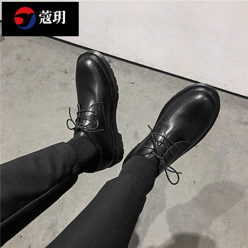 穿西装搭配的鞋子配西裤的休闲鞋黑色休闲商务正装小皮鞋男士圆头内