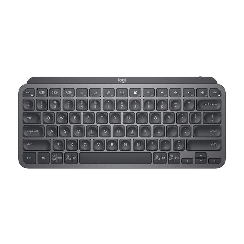 羅技（Logitech）大師系列MX Keys Mini無(wú)線藍(lán)牙鍵盤充電辦公ipad鍵盤Mac 薄膜迷你妙控鍵盤智能背光type-c雙模跨屏 石墨黑商用版（帶Bolt接收器）