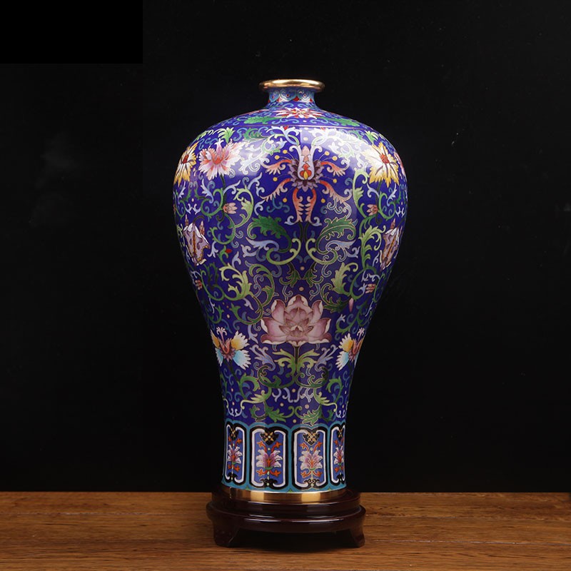 京城故事中国特色礼品老京手工艺品珐琅景泰蓝花瓶企业开业礼品送老外
