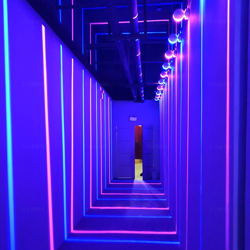 华迪诺 led射线灯聚光变色光束七彩线条灯酒吧ktv走廊过道灯健身 cree