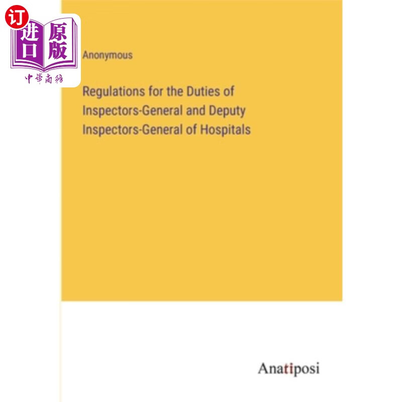 海外直订regulations for the duties of inspectors-general and