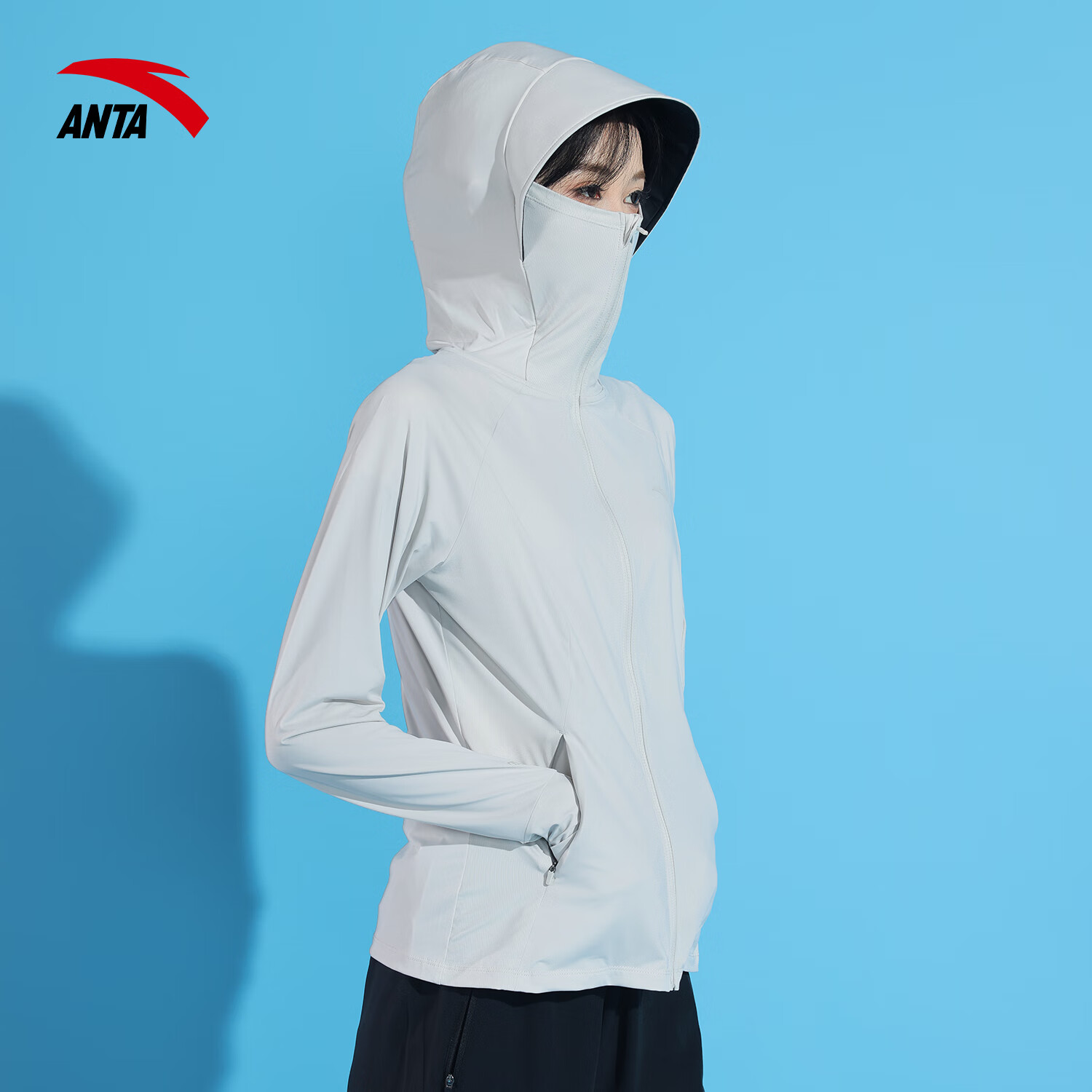 安踏防晒衣女鱼骨绝绝紫3upf100 防晒服防紫外线冰丝秋季透气外套