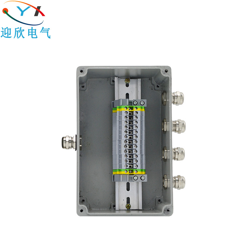 迎欣防爆接线盒铝合金材质ip66防水ex bt4 成套接线箱工业铸铝接线盒
