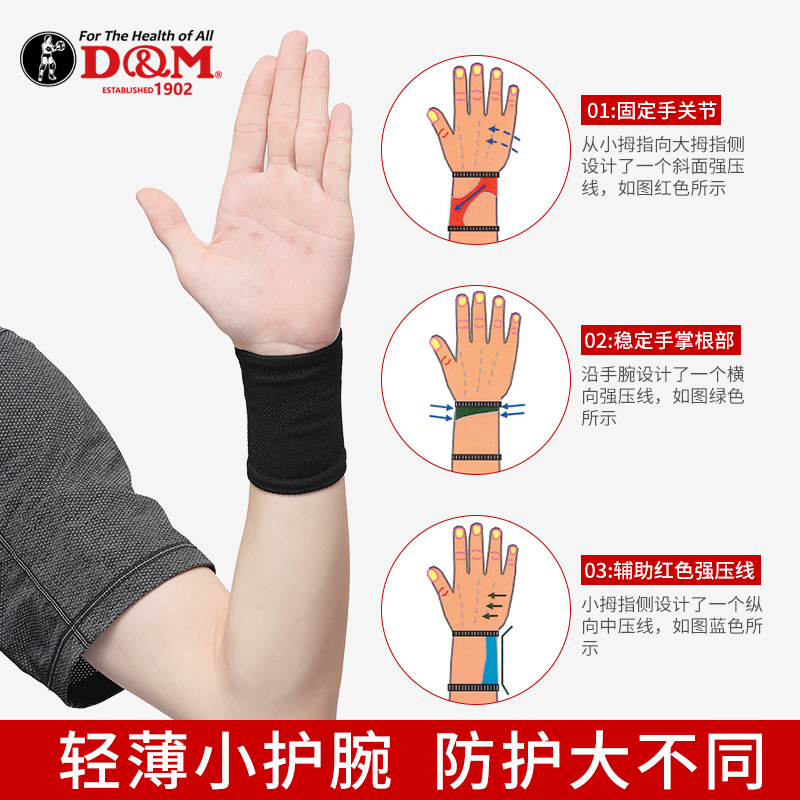 护腕D&M日本护腕男女篮羽网球护手腕运动护具防护透气哪个值得买！分析性价比质量怎么样！