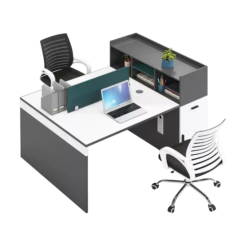 圣黎 职员办公桌椅组合财务桌简约现代屏风员工桌隔断工位电脑桌 六人位【含椅】