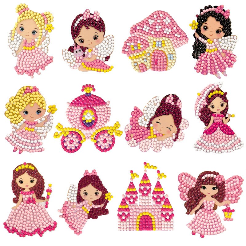 东之天地儿童钻石画diy幼儿园卡通满钻公主手工制作材料包套装粘贴画