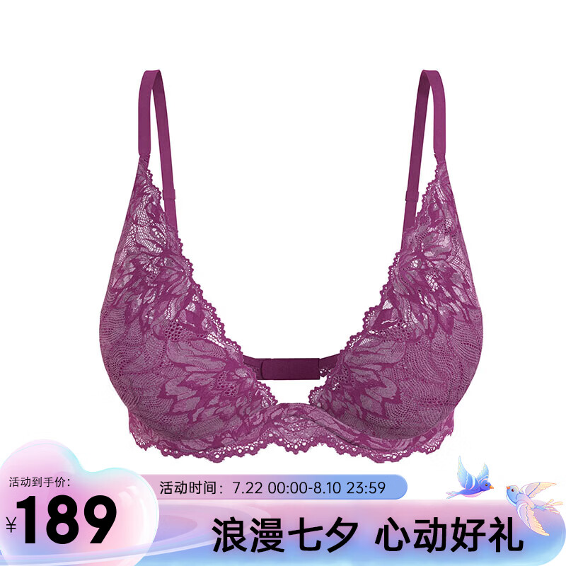 calvin klein ck女士文胸 舒适内衣 000qf6396e vid紫色 36a