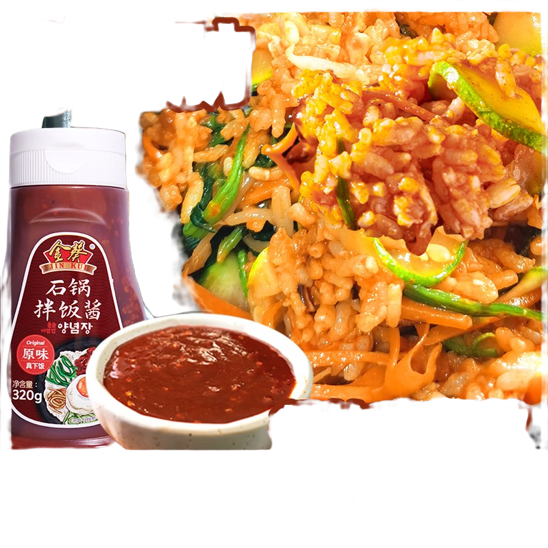 金葵（jinkui）韓式石鍋拌飯醬320g辣醬炒年糕韓式烤肉調(diào)味 韓式拌飯醬*1瓶（原味）