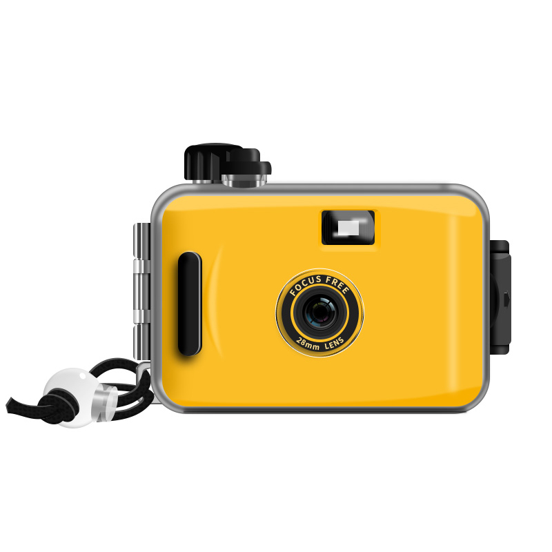 新佰（XINBAI）simple胶片相机ins傻瓜胶卷相机多次性防水照相机摄影学生送礼物 - 魅黑黄