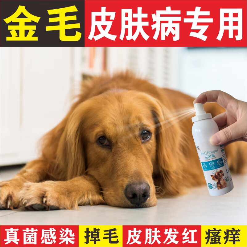 oimg 金毛皮肤病喷剂狗狗脱毛皮肤病真菌螨虫身上长疙瘩痒专用药贝