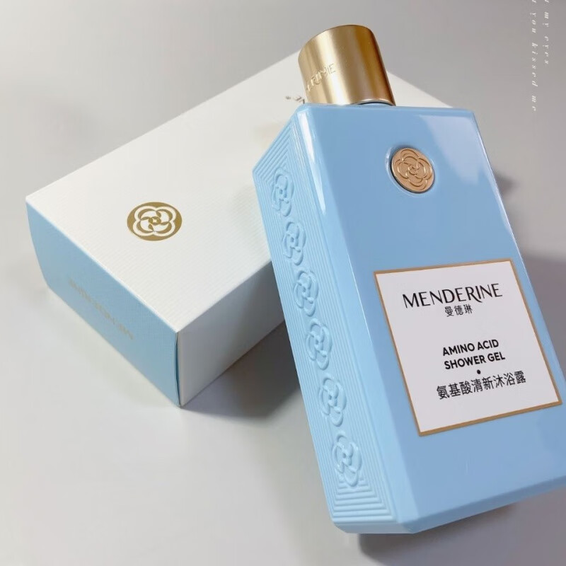 曼德琳琳氨基酸清新沐浴乳沐浴露300ml蓝色轻奢