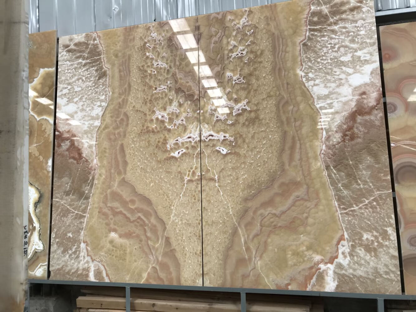 扬笙福大理石玉石电视背景墙红龙玉背景墙客厅背景 一对价格不含运输