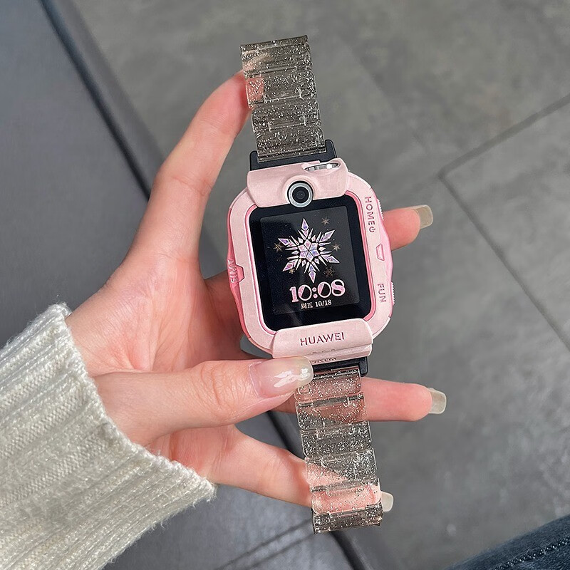 炫戴适用华为儿童手表4x表带树脂4pro儿童电话手表5pro透明新耀款3x