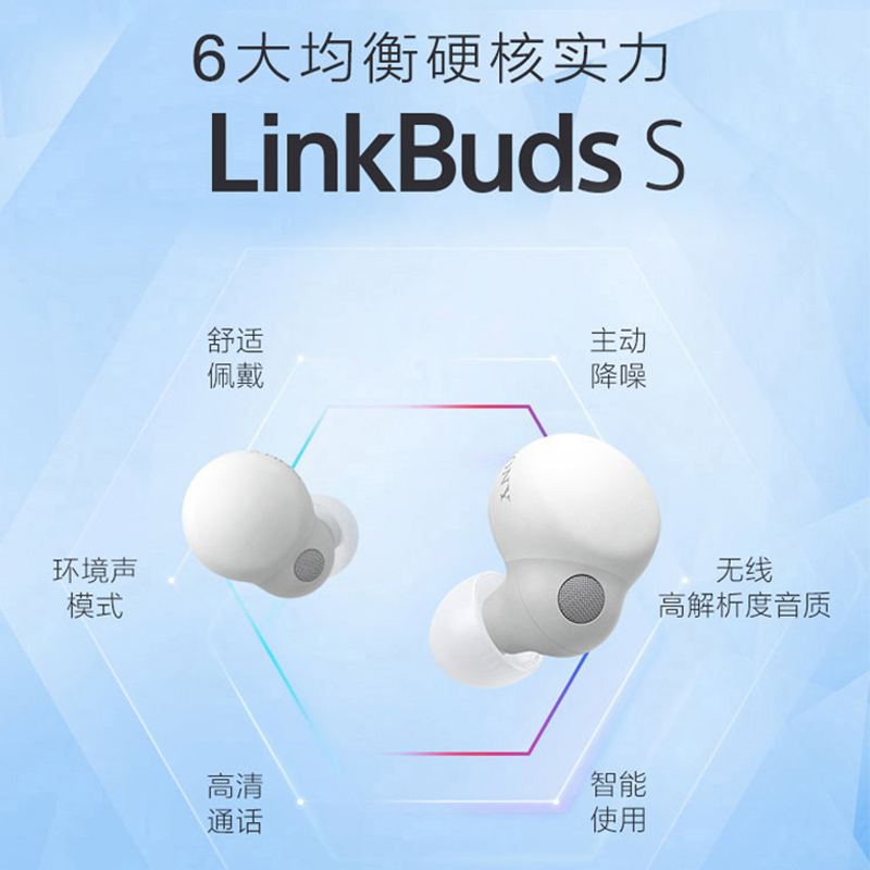 索尼（SONY）LinkBuds S 舒适入耳 真无线降噪耳机 蓝牙5.2 蓝牙耳机 WF-LS900N 适用苹果安卓 淡褐色