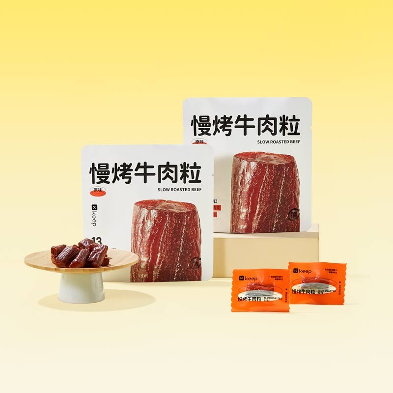 Keep慢烤牛肉粒原切牛肉干原味50g高蛋白健身休闲零食即食小吃 慢烤牛肉粒 原味1盒