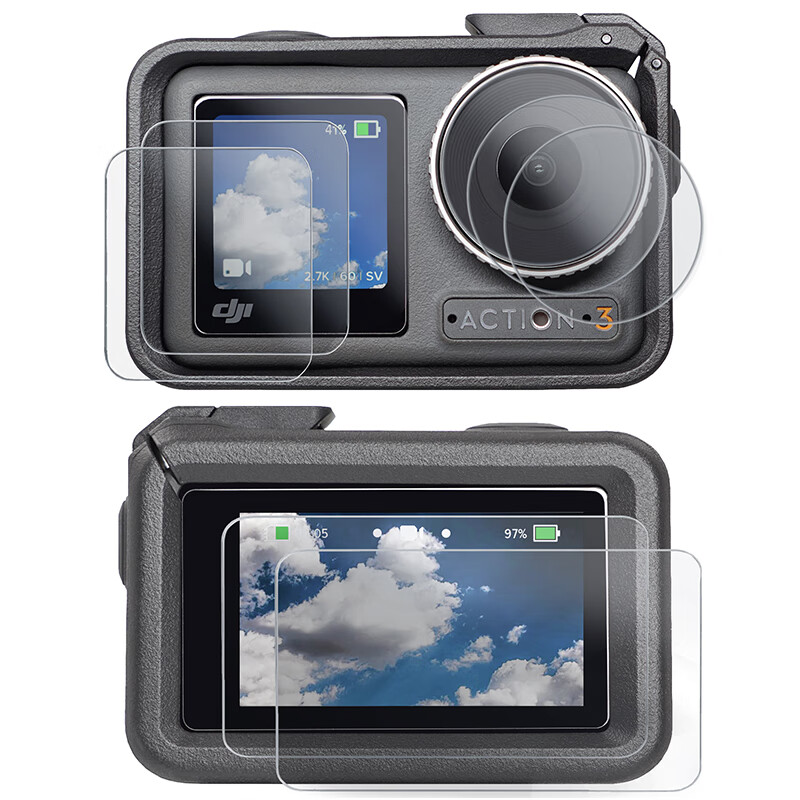 MAXCAM适用于DJI大疆运动相机Osmo Action 4/3镜头钢化膜action4屏幕玻璃防刮高清保护贴膜清洁布配件高性价比高么？