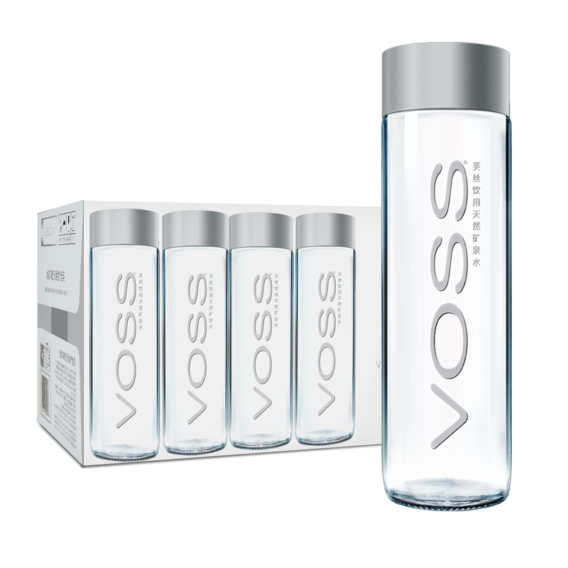 VOSS 芙丝 饮用天然矿泉水整箱水塑料瓶 330ml*24瓶/箱