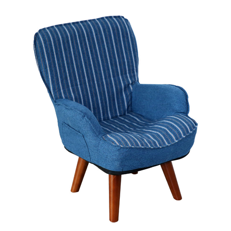 简氧宝宝沙发360度旋转椅 可拆洗可折叠 幼儿孩童学习阅读迷你小沙发 简易可爱卡通休闲懒人沙发座椅 蓝色