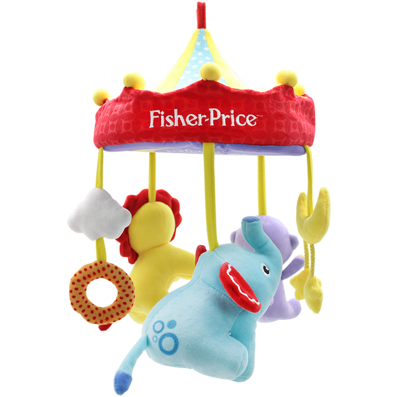 费雪(Fisher-Price)安抚床铃 婴儿床挂件新生儿八音盒摇篮曲安抚幼儿童狮子小象F1027生日礼物礼品送宝宝