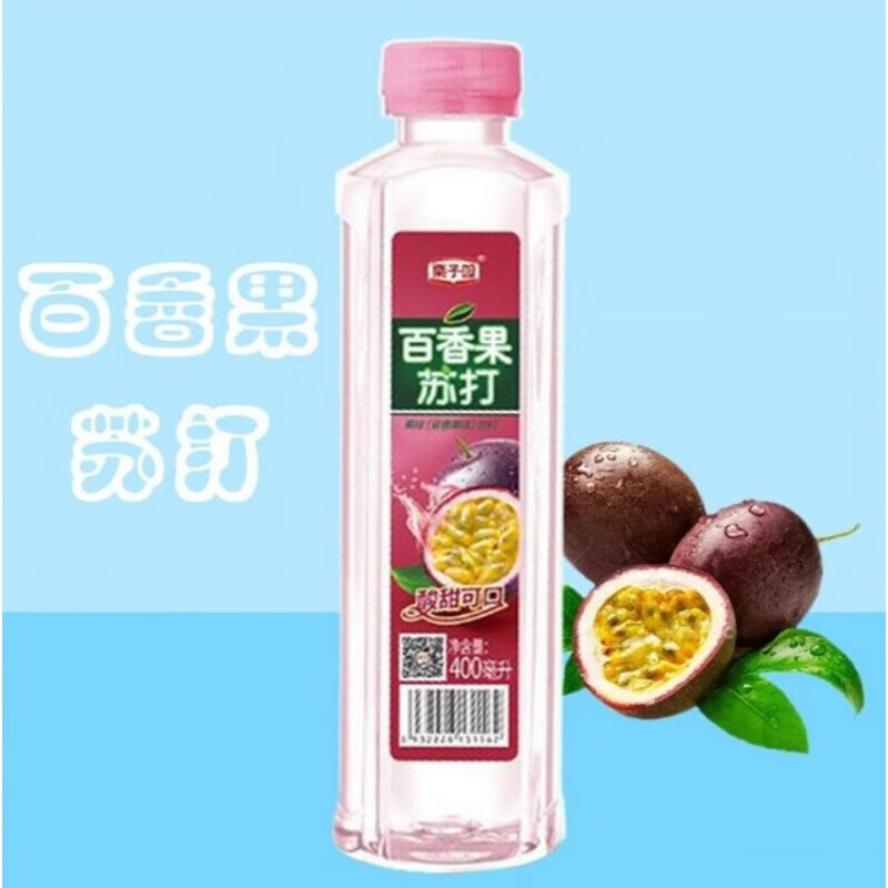 栗子园苏打水 400ml*10瓶 栗子园体碱苏打水柠檬,蜜桃,原味果味饮料