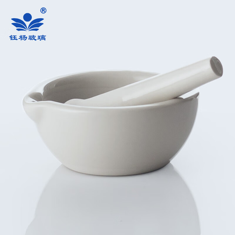 陶瓷研钵60/80/100/130/160mm研药碗药臼杵乳钵瓷质捣药罐研磨棒 60mm