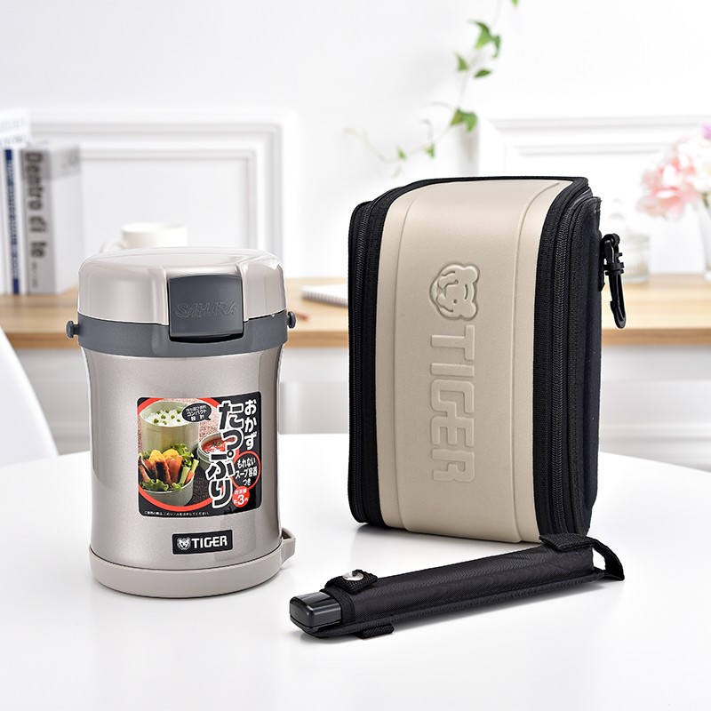 虎牌(tiger)便当盒不锈钢保温饭盒真空隔热多层保鲜盒lwu-b17c-se 1.