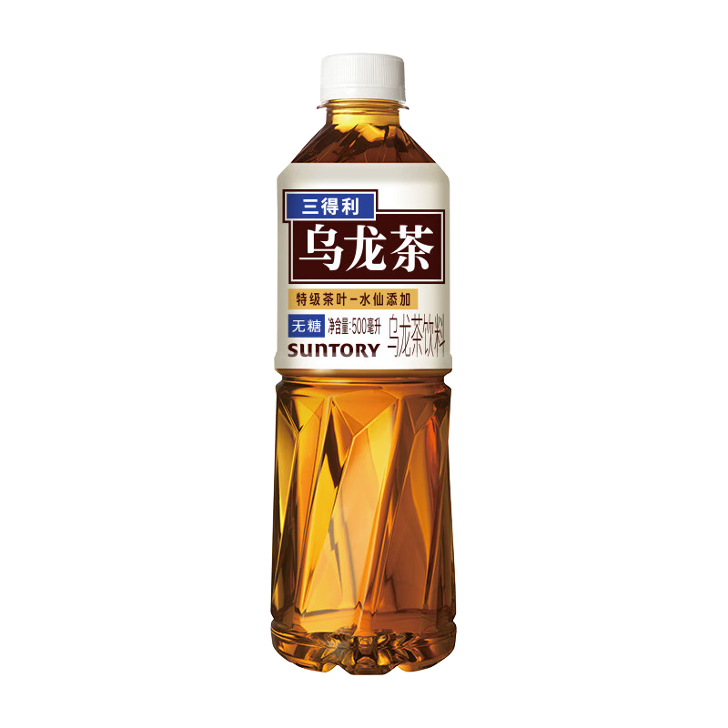 三得利（Suntory）无糖 乌龙茶饮料 0脂0卡0糖 整箱装 无糖乌龙茶500ml*15瓶