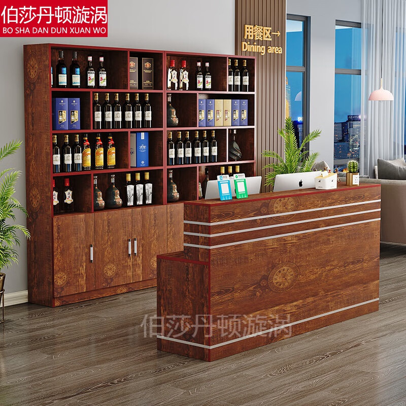 酒吧柜装饰品酒吧柜靠墙 家用酒吧柜欧式酒吧柜酒吧饭店吧台收银台