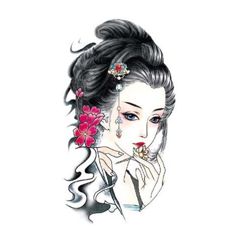 草本冰娇同款纹身贴 纹身贴防水男女持久花臂艺韩国性感ins风暗黑系