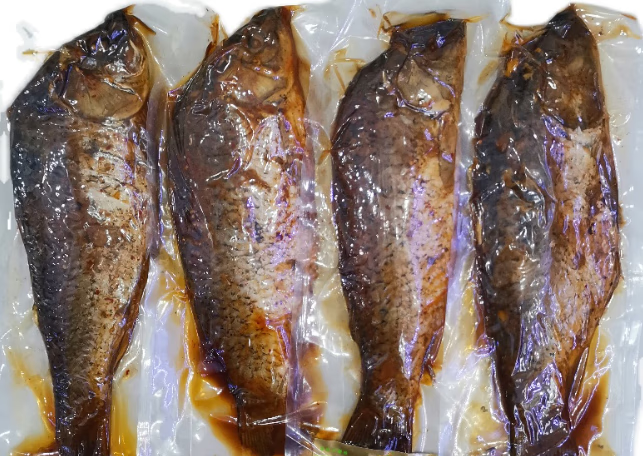 鲜有志山东名吃东平湖特产五香糟鱼真空即食整条熟鲤鱼袋装500克 五香